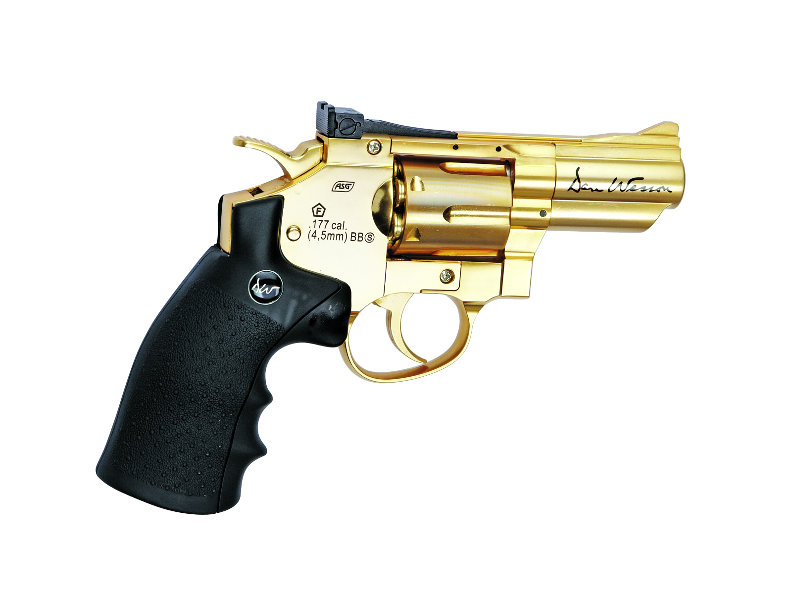 Výhodný set: Dan Wesson 2,5" gold cal. 4,5 mm