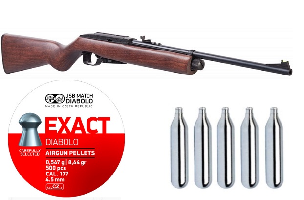 Výhodný set: Vzduchovka Crosman 1077 drevo