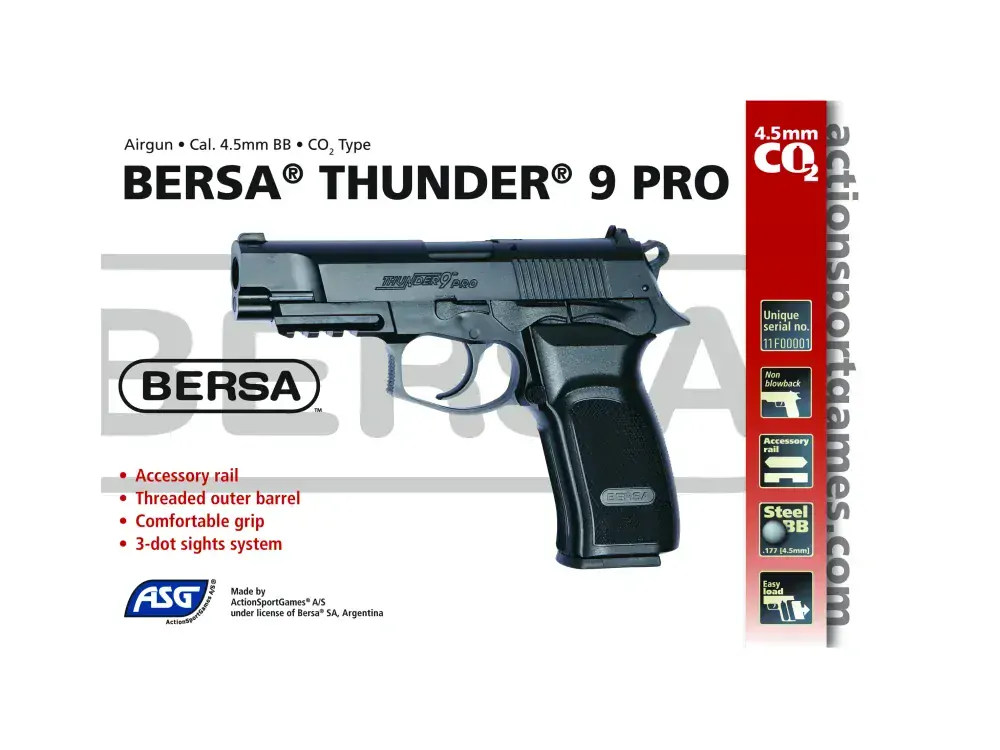 Vzduchová pištoľ BERSA THUNDER 9 PRO