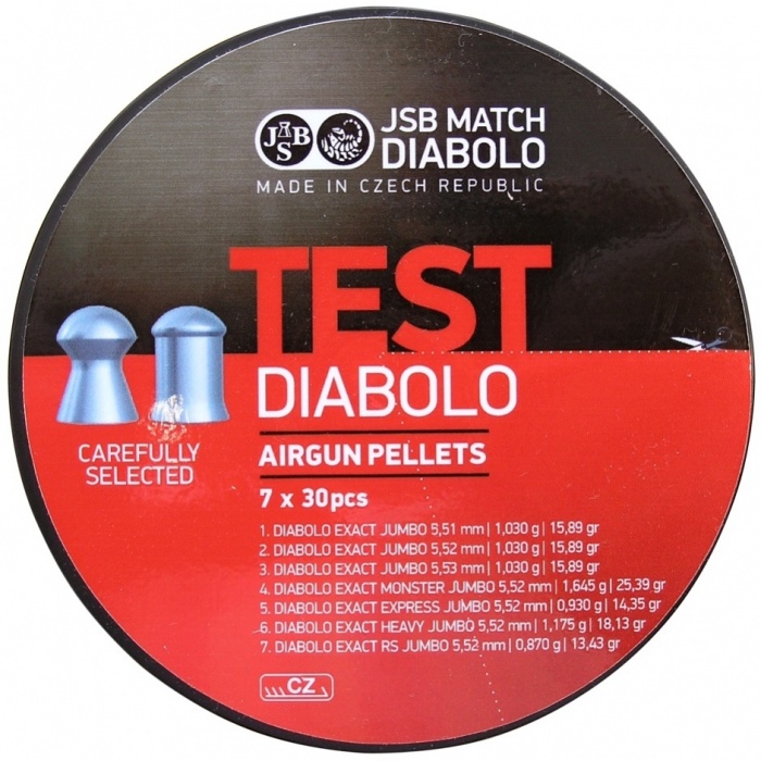 Diabolo JSB Exact Test Jumbo 5,5mm 210ks
