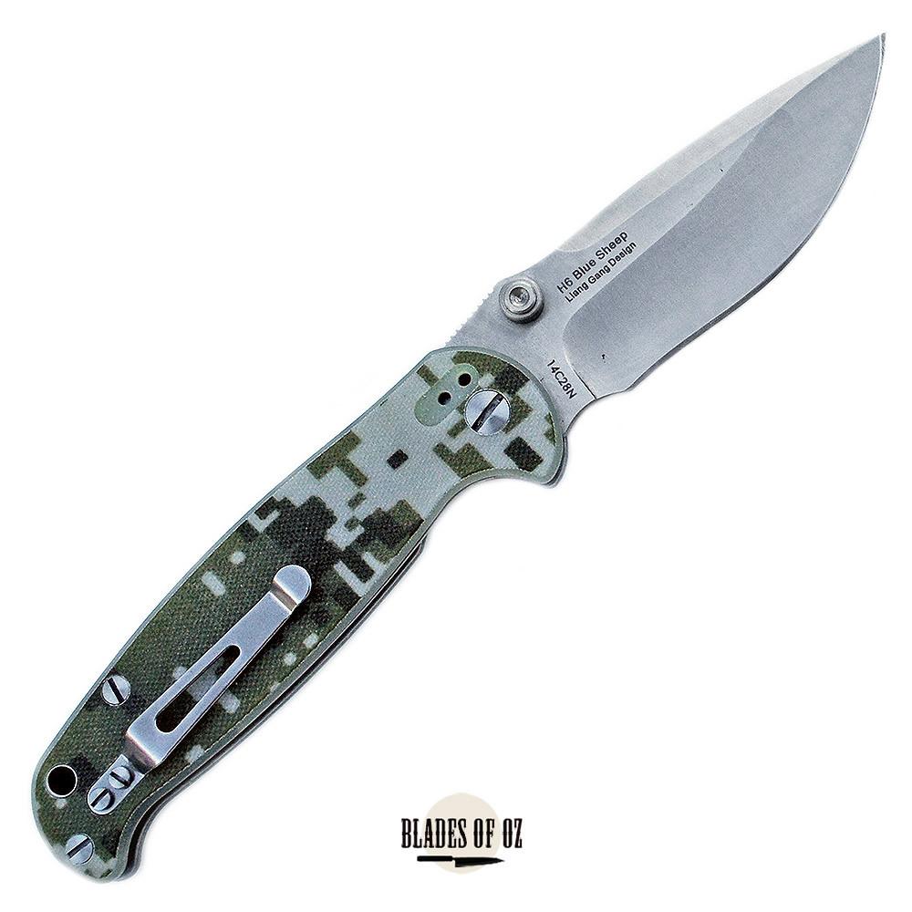 Nôž Real Steel H6 Blue Sheep Camo Bright