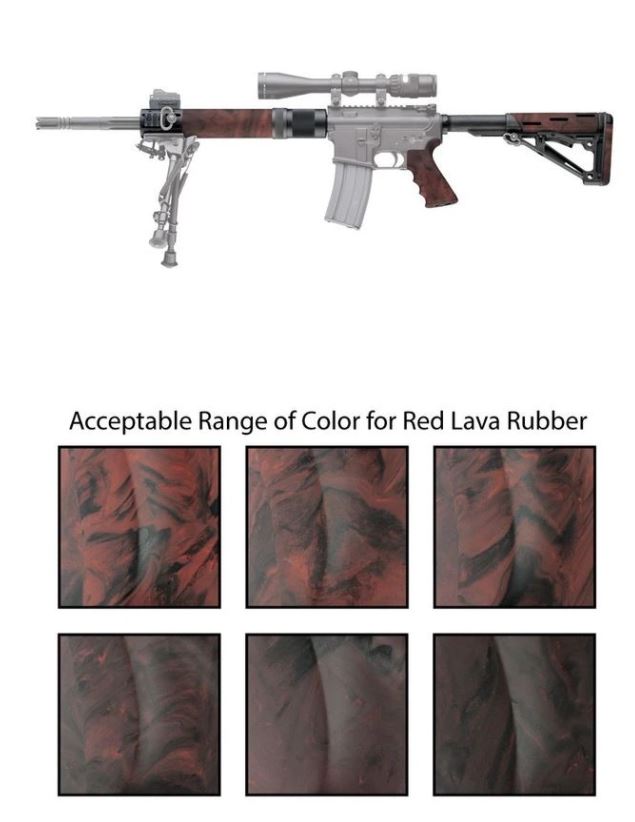 HOGUE AR-15 predpažbie "carbine" Red Lava