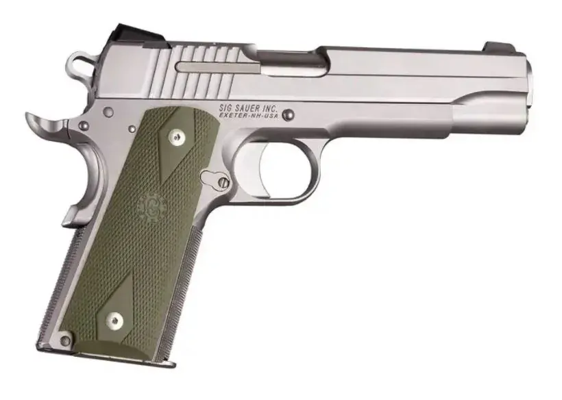 HOGUE pažbičky 1911 GOVT. OD GREEN diamant