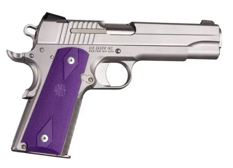 HOGUE pažbičky 1911 GOVT. fialová diamant