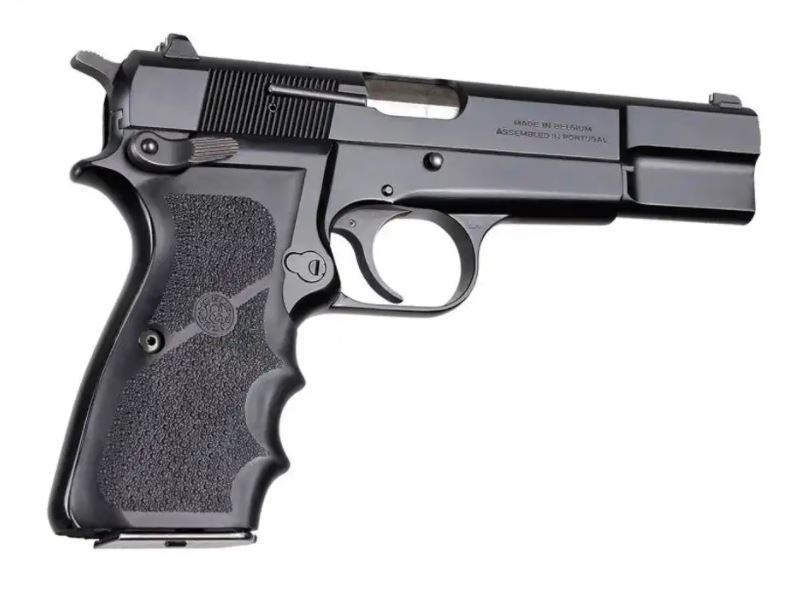 HOGUE pažbičky BROWNING HI-POWER s vybraním pre prsty čierne