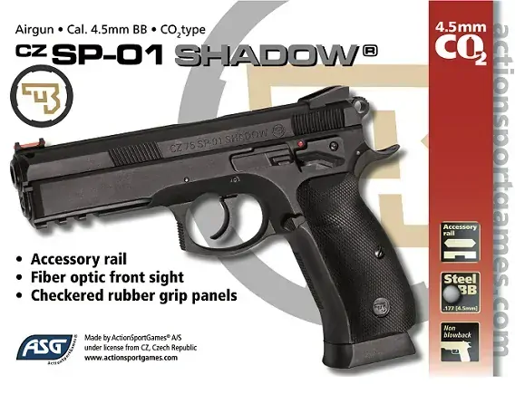 Vzduchová pištoľ CZ-75 SP-01 Shadow 4,5mm