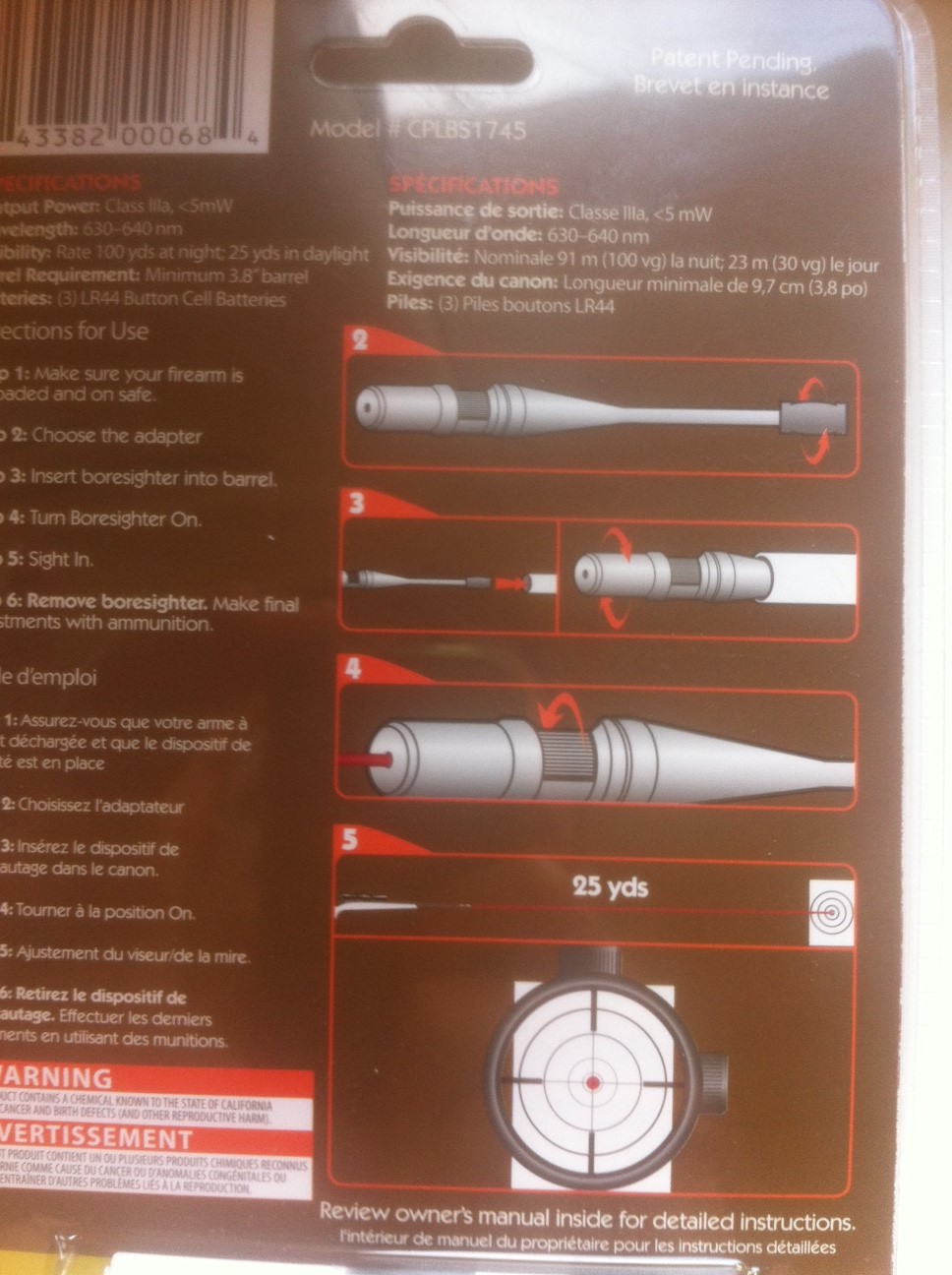 Nastrelovací laser Crosman CenterPoint Boresighter