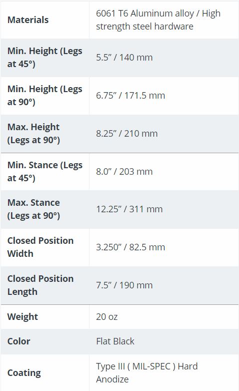 BIPOD ACCU-TAC BR-4 G2 Arca