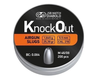 Diabolo JSB KnockOut Slugs .217 5,5mm 200KS